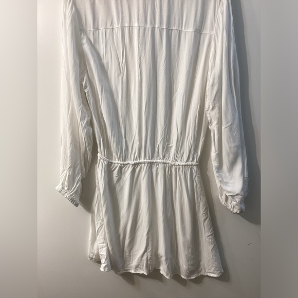 L*Space Amelia White Button-Down Swimsuit Cover-Up Dress Shirt Size S - Picture 12 of 15